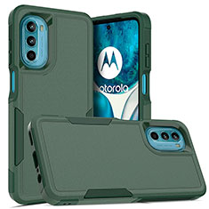 Funda Bumper Silicona y Plastico Carcasa Frontal y Trasera 360 Grados MQ1 para Motorola Moto G82 5G Verde Noche
