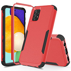 Funda Bumper Silicona y Plastico Carcasa Frontal y Trasera 360 Grados MQ1 para Samsung Galaxy A52 4G Rojo