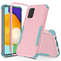 Funda Bumper Silicona y Plastico Carcasa Frontal y Trasera 360 Grados MQ1 para Samsung Galaxy A52 4G Rosa