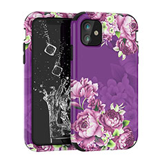 Funda Bumper Silicona y Plastico Carcasa Frontal y Trasera 360 Grados para Apple iPhone 11 Morado