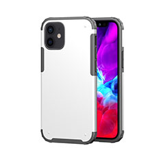 Funda Bumper Silicona y Plastico Carcasa Frontal y Trasera 360 Grados para Apple iPhone 12 Mini Blanco