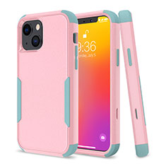 Funda Bumper Silicona y Plastico Carcasa Frontal y Trasera 360 Grados para Apple iPhone 14 Plus Rosa