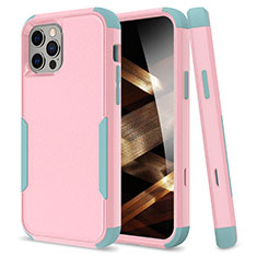 Funda Bumper Silicona y Plastico Carcasa Frontal y Trasera 360 Grados para Apple iPhone 15 Pro Max Rosa