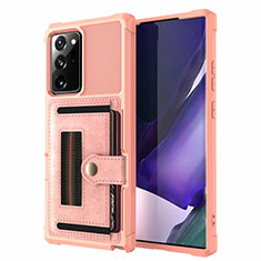 Funda Bumper Silicona y Plastico Carcasa Frontal y Trasera 360 Grados R05 para Samsung Galaxy Note 20 Ultra 5G Oro Rosa