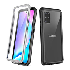Funda Bumper Silicona y Plastico Carcasa Frontal y Trasera 360 Grados U01 para Samsung Galaxy S20 Plus Negro