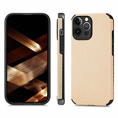 Funda Bumper Silicona y Plastico Carcasa Frontal y Trasera 360 Grados U04 para Apple iPhone 16 Pro Max Oro