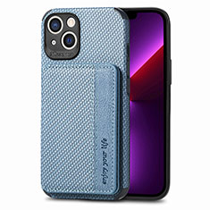 Funda Bumper Silicona y Plastico Carcasa Frontal y Trasera 360 Grados U05 para Apple iPhone 13 Azul