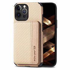 Funda Bumper Silicona y Plastico Carcasa Frontal y Trasera 360 Grados U05 para Apple iPhone 16 Pro Oro