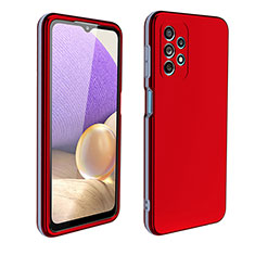 Funda Bumper Silicona y Plastico Carcasa Frontal y Trasera 360 Grados WL1 para Samsung Galaxy A32 4G Rojo