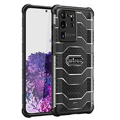 Funda Bumper Silicona y Plastico Carcasa Frontal y Trasera 360 Grados WL2 para Samsung Galaxy S20 Ultra Negro