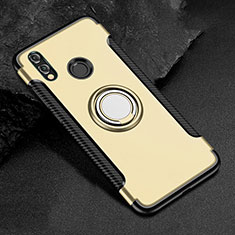 Funda Bumper Silicona y Plastico Mate Carcasa con Anillo de dedo Soporte para Huawei Honor 8X Oro