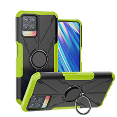 Funda Bumper Silicona y Plastico Mate Carcasa con Magnetico Anillo de dedo Soporte JX1 para Realme Narzo 50 4G Verde