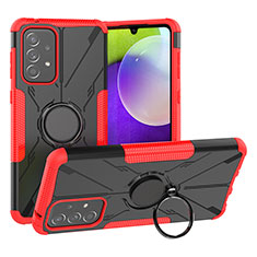 Funda Bumper Silicona y Plastico Mate Carcasa con Magnetico Anillo de dedo Soporte JX1 para Samsung Galaxy A33 5G Rojo