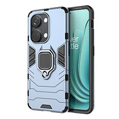 Funda Bumper Silicona y Plastico Mate Carcasa con Magnetico Anillo de dedo Soporte KC1 para OnePlus Nord 3 5G Azul