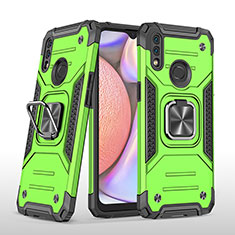 Funda Bumper Silicona y Plastico Mate Carcasa con Magnetico Anillo de dedo Soporte MQ1 para Samsung Galaxy A10s Verde