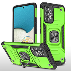 Funda Bumper Silicona y Plastico Mate Carcasa con Magnetico Anillo de dedo Soporte MQ1 para Samsung Galaxy A33 5G Verde