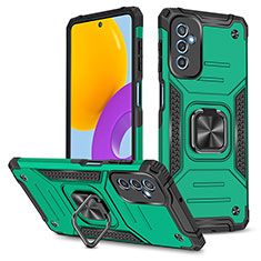 Funda Bumper Silicona y Plastico Mate Carcasa con Magnetico Anillo de dedo Soporte MQ1 para Samsung Galaxy M52 5G Verde Noche