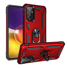 Funda Bumper Silicona y Plastico Mate Carcasa con Magnetico Anillo de dedo Soporte MQ3 para Samsung Galaxy A05s Rojo