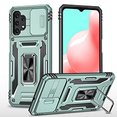 Funda Bumper Silicona y Plastico Mate Carcasa con Magnetico Anillo de dedo Soporte MQ4 para Samsung Galaxy A32 4G Menta Verde