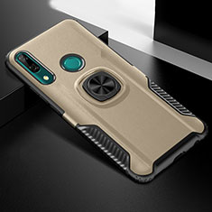Funda Bumper Silicona y Plastico Mate Carcasa con Magnetico Anillo de dedo Soporte para Huawei P Smart Z Oro
