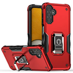 Funda Bumper Silicona y Plastico Mate Carcasa con Magnetico Anillo de dedo Soporte QW1 para Samsung Galaxy A13 5G Rojo