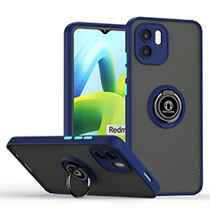 Funda Bumper Silicona y Plastico Mate Carcasa con Magnetico Anillo de dedo Soporte QW2 para Xiaomi Poco C51 Azul