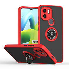 Funda Bumper Silicona y Plastico Mate Carcasa con Magnetico Anillo de dedo Soporte QW2 para Xiaomi Redmi A1 Plus Rojo