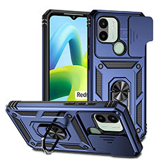 Funda Bumper Silicona y Plastico Mate Carcasa con Magnetico Anillo de dedo Soporte QW3 para Xiaomi Redmi A1 Plus Azul