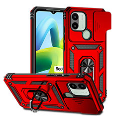 Funda Bumper Silicona y Plastico Mate Carcasa con Magnetico Anillo de dedo Soporte QW3 para Xiaomi Redmi A1 Plus Rojo