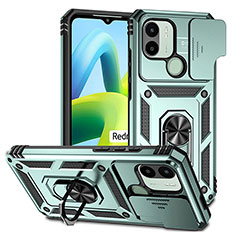 Funda Bumper Silicona y Plastico Mate Carcasa con Magnetico Anillo de dedo Soporte QW3 para Xiaomi Redmi A1 Plus Verde