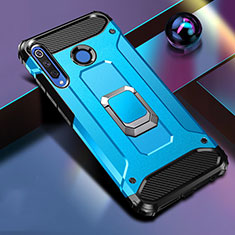 Funda Bumper Silicona y Plastico Mate Carcasa con Magnetico Anillo de dedo Soporte R02 para Huawei P30 Lite XL Azul Cielo