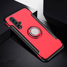 Funda Bumper Silicona y Plastico Mate Carcasa con Magnetico Anillo de dedo Soporte R06 para Huawei Nova 5 Pro Rojo