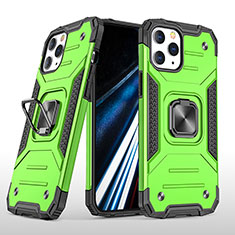 Funda Bumper Silicona y Plastico Mate Carcasa con Magnetico Anillo de dedo Soporte YF1 para Apple iPhone 14 Pro Max Menta Verde