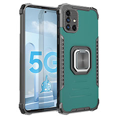 Funda Bumper Silicona y Plastico Mate Carcasa con Magnetico Anillo de dedo Soporte ZJ2 para Samsung Galaxy A51 5G Verde
