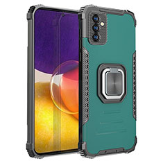 Funda Bumper Silicona y Plastico Mate Carcasa con Magnetico Anillo de dedo Soporte ZJ2 para Samsung Galaxy M14 5G Verde