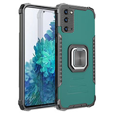 Funda Bumper Silicona y Plastico Mate Carcasa con Magnetico Anillo de dedo Soporte ZJ2 para Samsung Galaxy S20 Lite 5G Verde