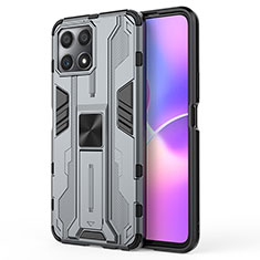 Funda Bumper Silicona y Plastico Mate Carcasa con Magnetico Soporte KC1 para Huawei Honor X30i Gris