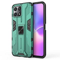 Funda Bumper Silicona y Plastico Mate Carcasa con Magnetico Soporte KC1 para Huawei Honor X30i Verde