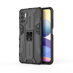 Funda Bumper Silicona y Plastico Mate Carcasa con Magnetico Soporte KC1 para Xiaomi Redmi Note 11 SE 5G Negro