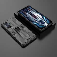 Funda Bumper Silicona y Plastico Mate Carcasa con Magnetico Soporte KC2 para Xiaomi Redmi K50 Gaming AMG F1 5G Negro