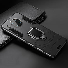 Funda Bumper Silicona y Plastico Mate Carcasa con Magnetico Soporte para Huawei Mate 30 Negro