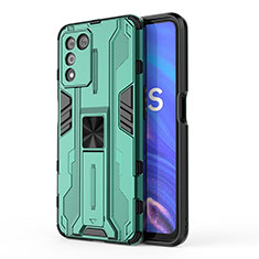 Funda Bumper Silicona y Plastico Mate Carcasa con Magnetico Soporte para Realme 9 SE 5G Verde