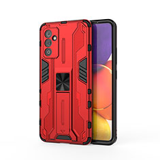 Funda Bumper Silicona y Plastico Mate Carcasa con Magnetico Soporte para Samsung Galaxy A05s Rojo