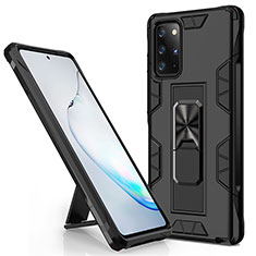 Funda Bumper Silicona y Plastico Mate Carcasa con Magnetico Soporte para Samsung Galaxy Note 20 Plus 5G Negro