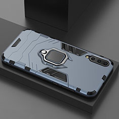 Funda Bumper Silicona y Plastico Mate Carcasa con Magnetico Soporte para Xiaomi Mi 9 Pro Azul