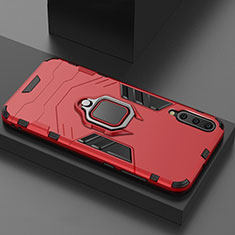 Funda Bumper Silicona y Plastico Mate Carcasa con Magnetico Soporte para Xiaomi Mi A3 Lite Rojo