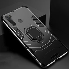 Funda Bumper Silicona y Plastico Mate Carcasa con Magnetico Soporte para Xiaomi Redmi Note 8 Negro