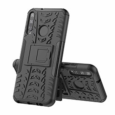 Funda Bumper Silicona y Plastico Mate Carcasa con Soporte A02 para Huawei P40 Lite E Negro