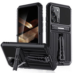 Funda Bumper Silicona y Plastico Mate Carcasa con Soporte A02 para Samsung Galaxy S24 5G Negro