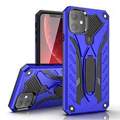 Funda Bumper Silicona y Plastico Mate Carcasa con Soporte A03 para Apple iPhone 11 Azul